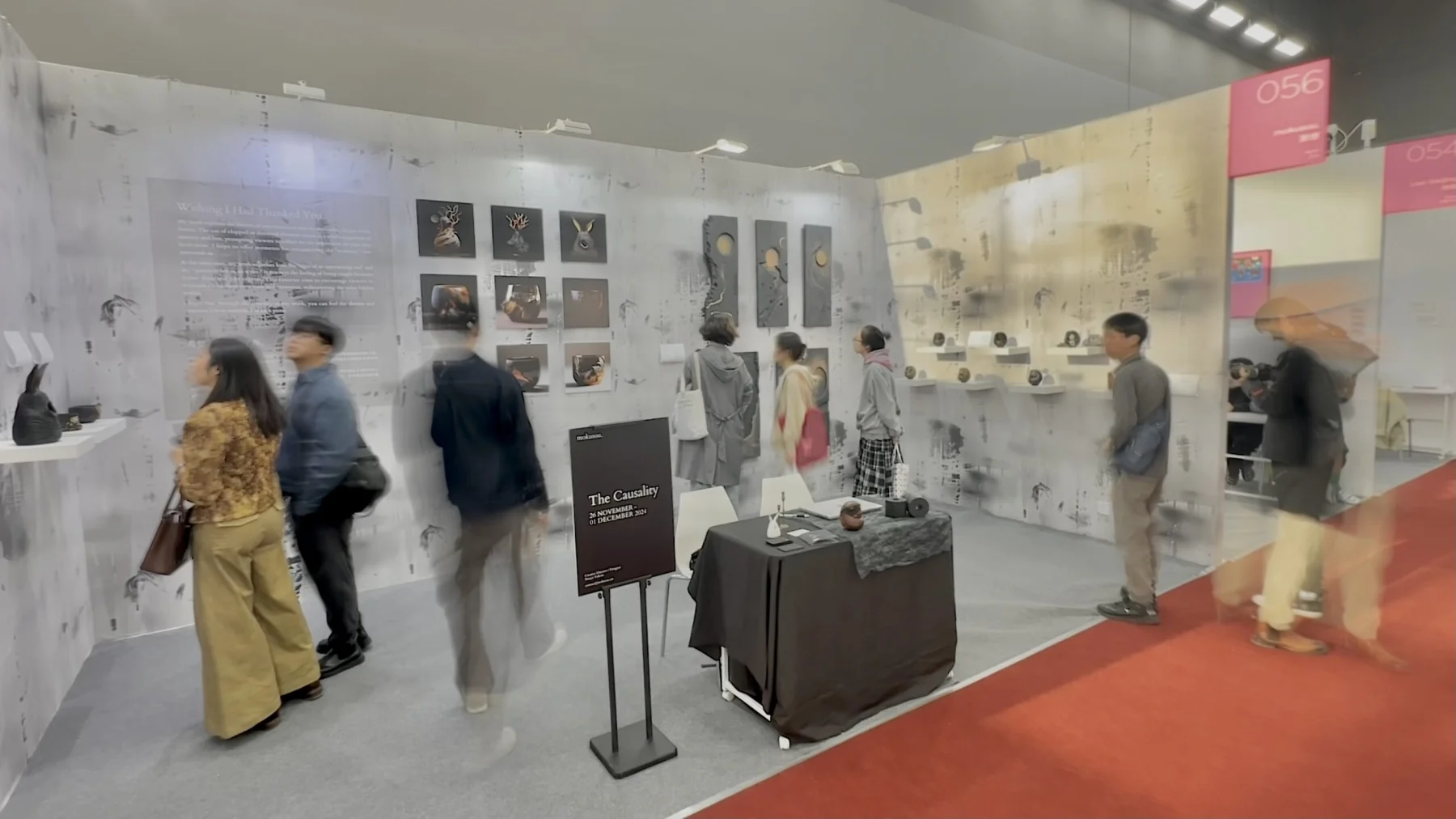 mokusou.の展示ブース全景と来場者
